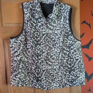 Black and White Patterned Vest